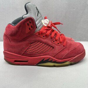 Mens Size 9 Nike Air Jordan 5 Retro Shoes Red Suede (136027-602) Sneakers 2017